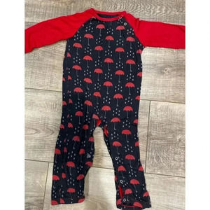 KicKee Pants Unisex Kids Pajamas 18-24M Umbrella Rain Clouds Ruffle